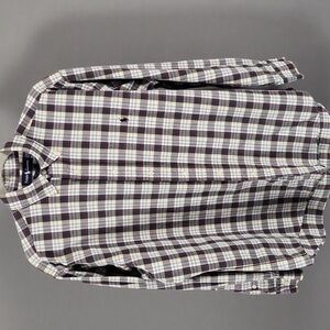 Ralph Lauren Men's Plaid Button Down Long Sleeve 100% Cotton Shirt, Size M